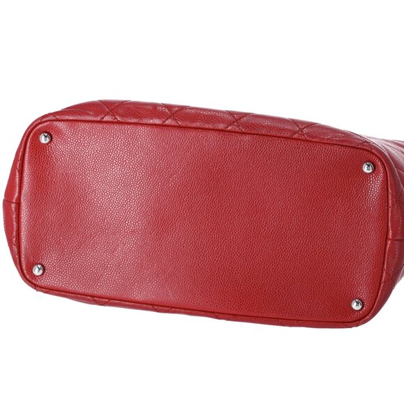 Chanel Classic Caviar Quilted Timeless CC Soft Tote Red - Picture 11 of 14